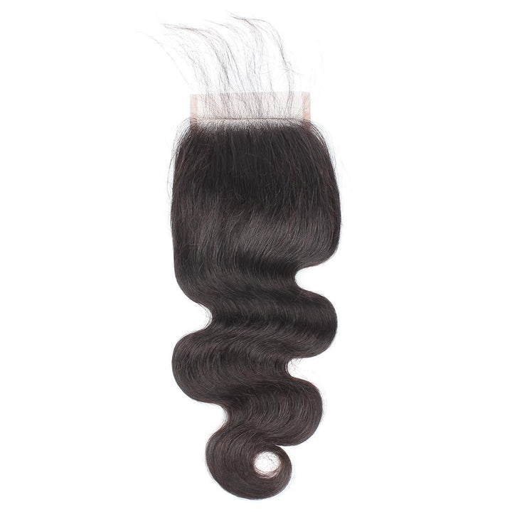 100% Unprocessed Human hair Body Wave Closure